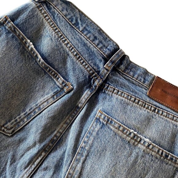 Zara The High Waist kick jeans size 6 blue distressed - Picture 4 of 9